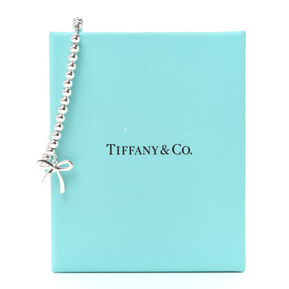 Tiffany Sterling Silver 4mm Bow Bead Bracelet 7 of 7
