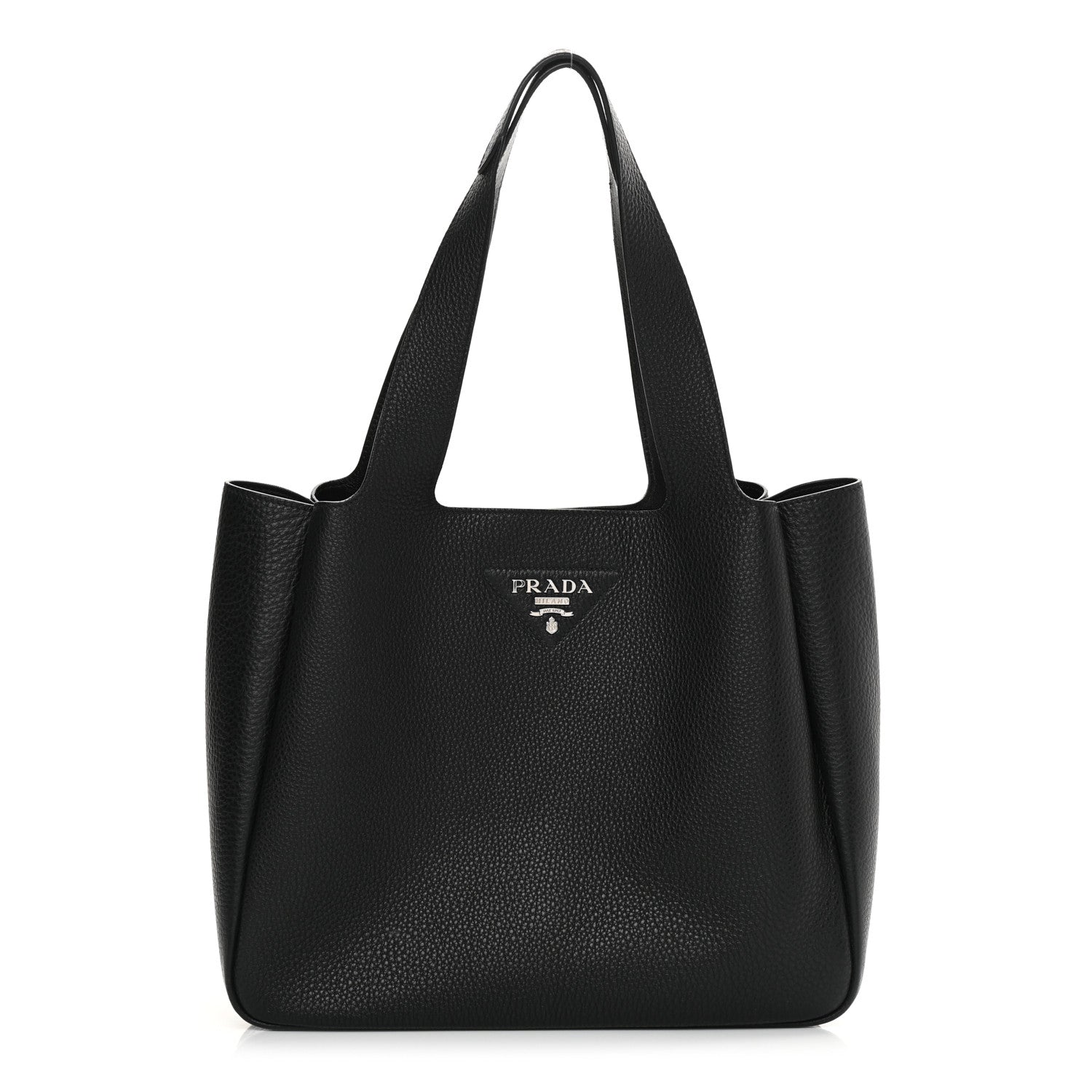 Prada Vitello Daino Soft Large Dynamique Tote Black 1 of 17