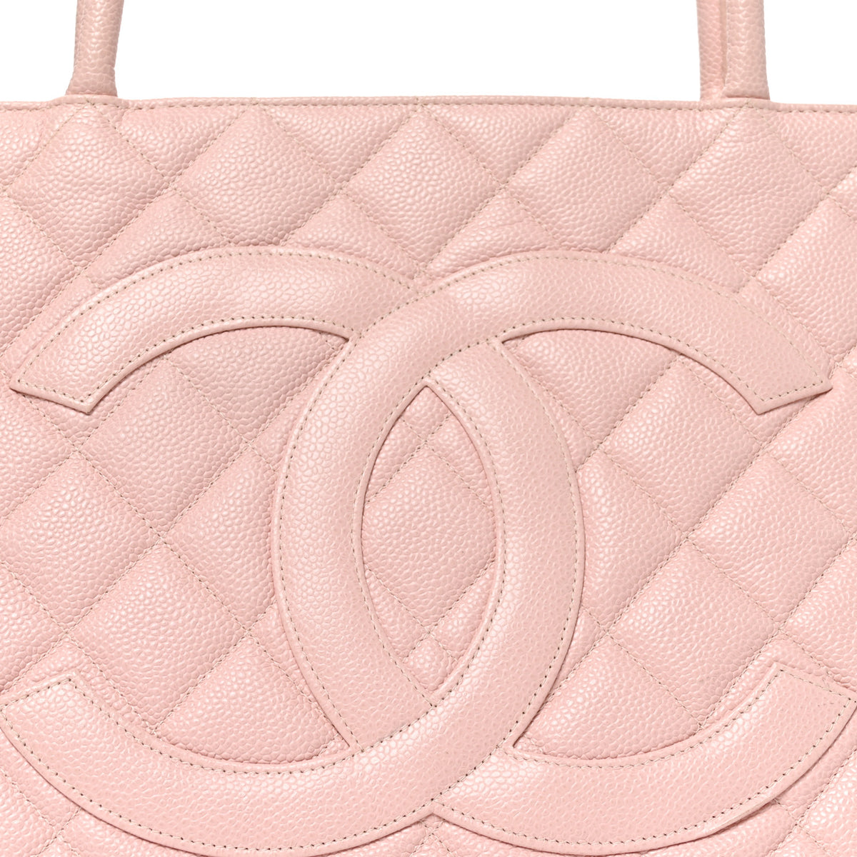 Caviar Quilted Medallion Tote Light Pink