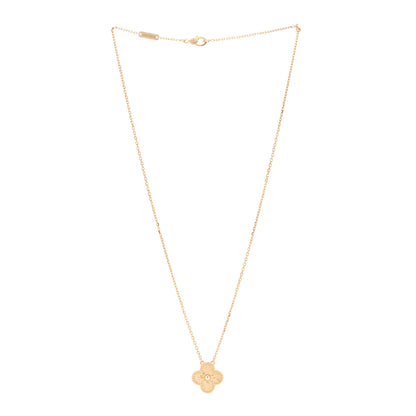 Van Cleef & Arpels 18K Yellow Gold Vintage Alhambra Pendant Necklace 2 of 5