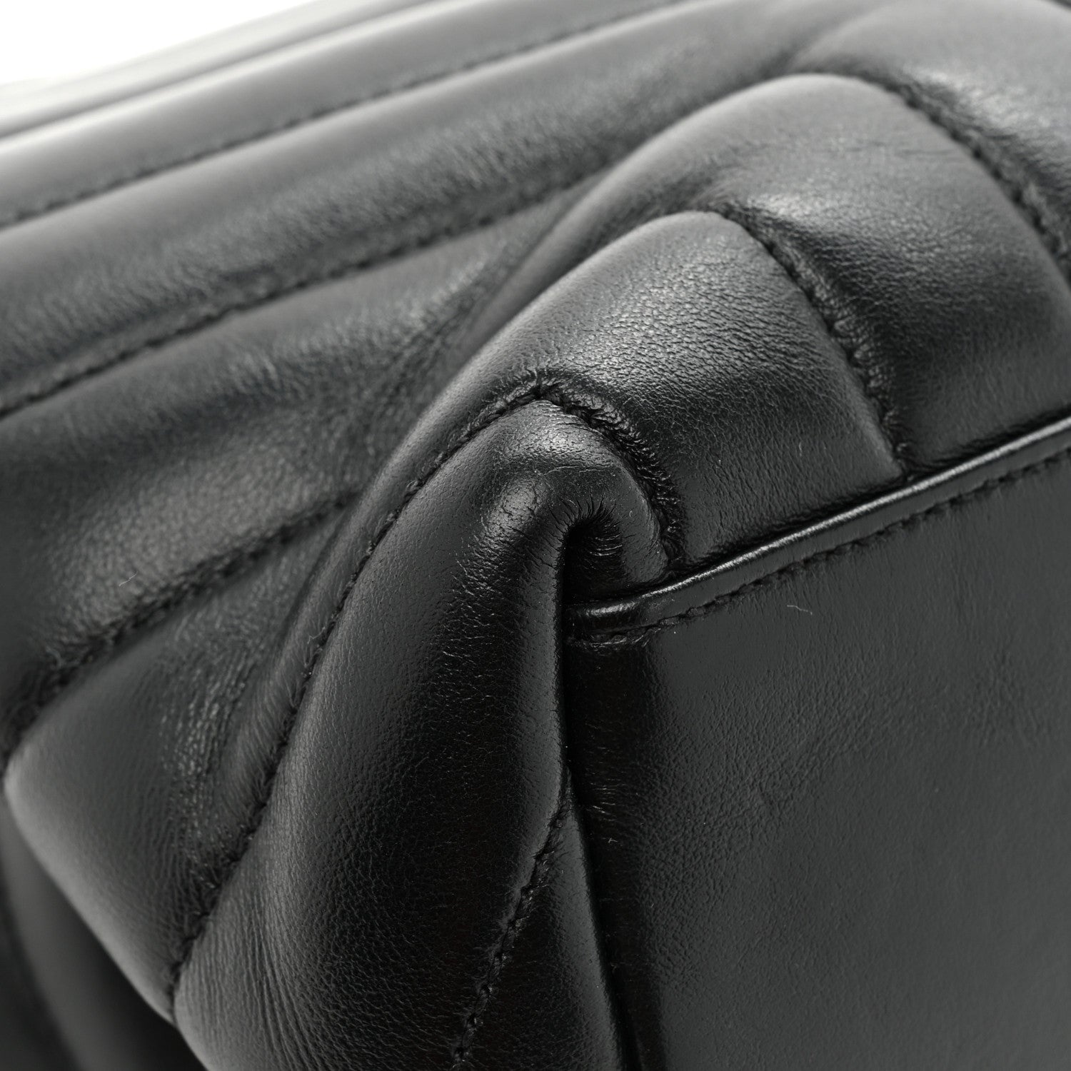 Saint Laurent Calfskin Y Quilted Monogram Medium Loulou Chain Satchel Black 14 of 16