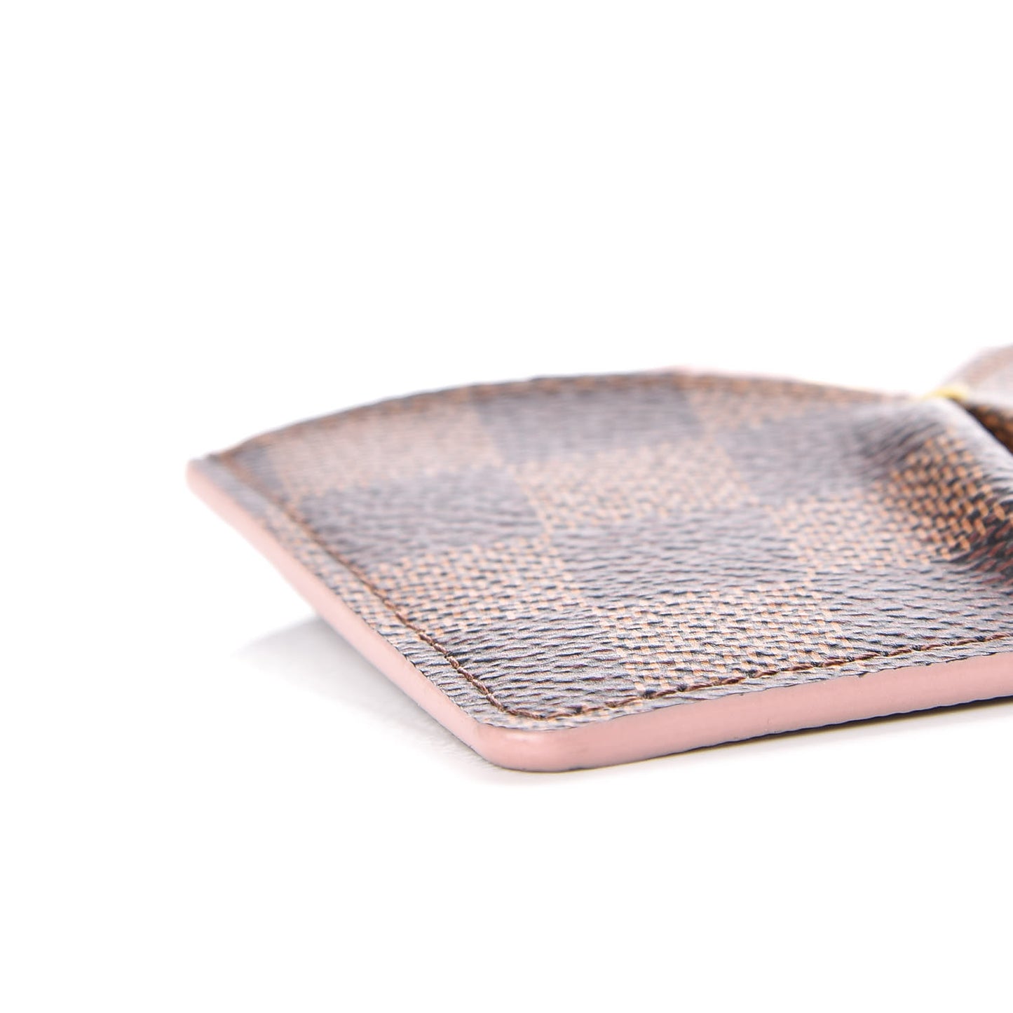 Damier Ebene Caissa Card Holder Rose Ballerine