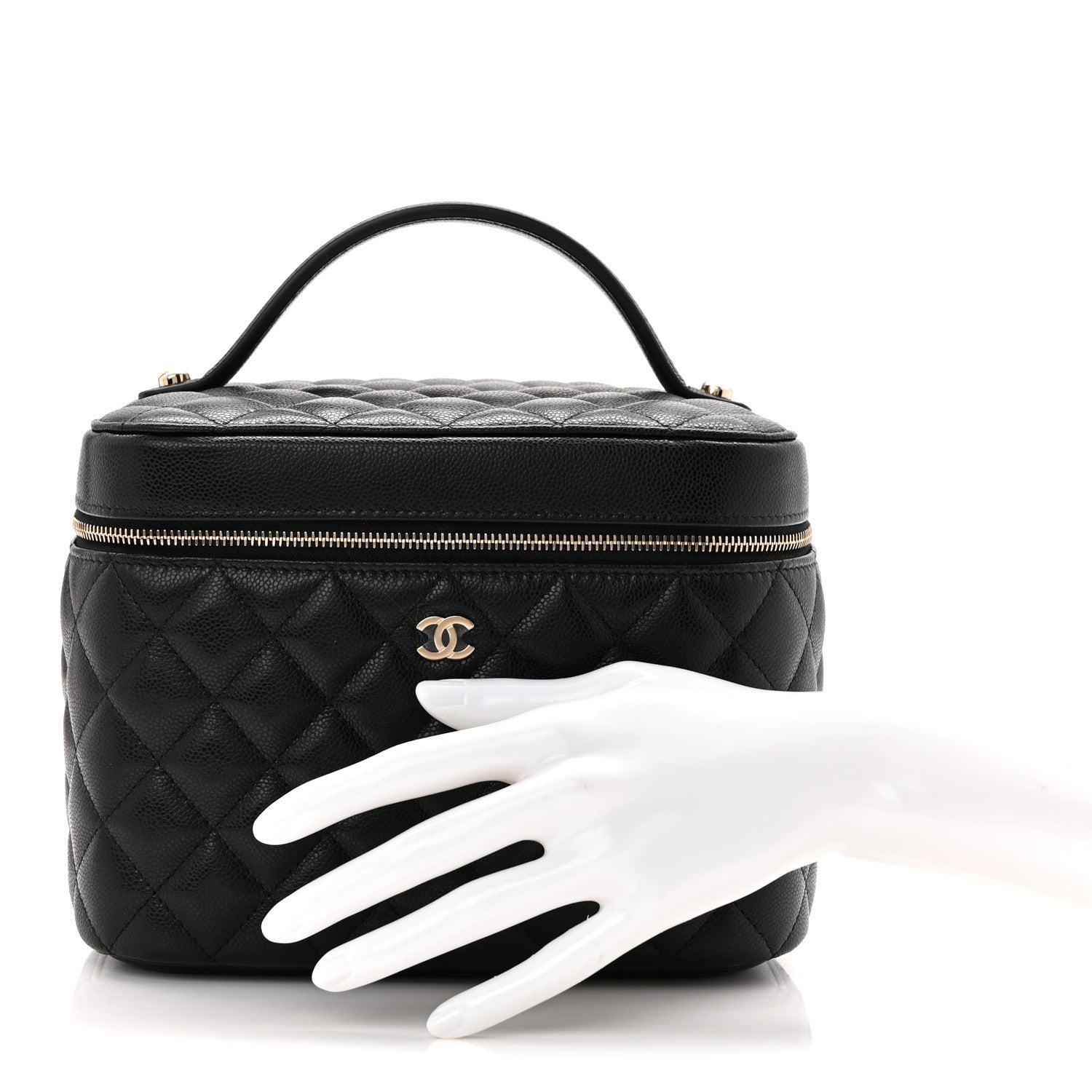 Chanel Caviar Quilted Large Vanity Pouch Black 2 of 8