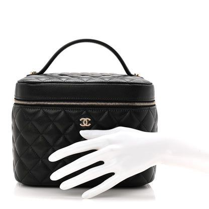 Chanel Caviar Quilted Large Vanity Pouch Black 2 of 8