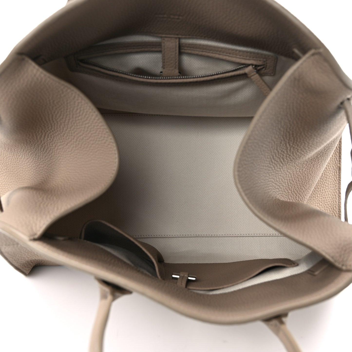 Matte Grained Calfskin Soft Margaux 15 Dark Taupe