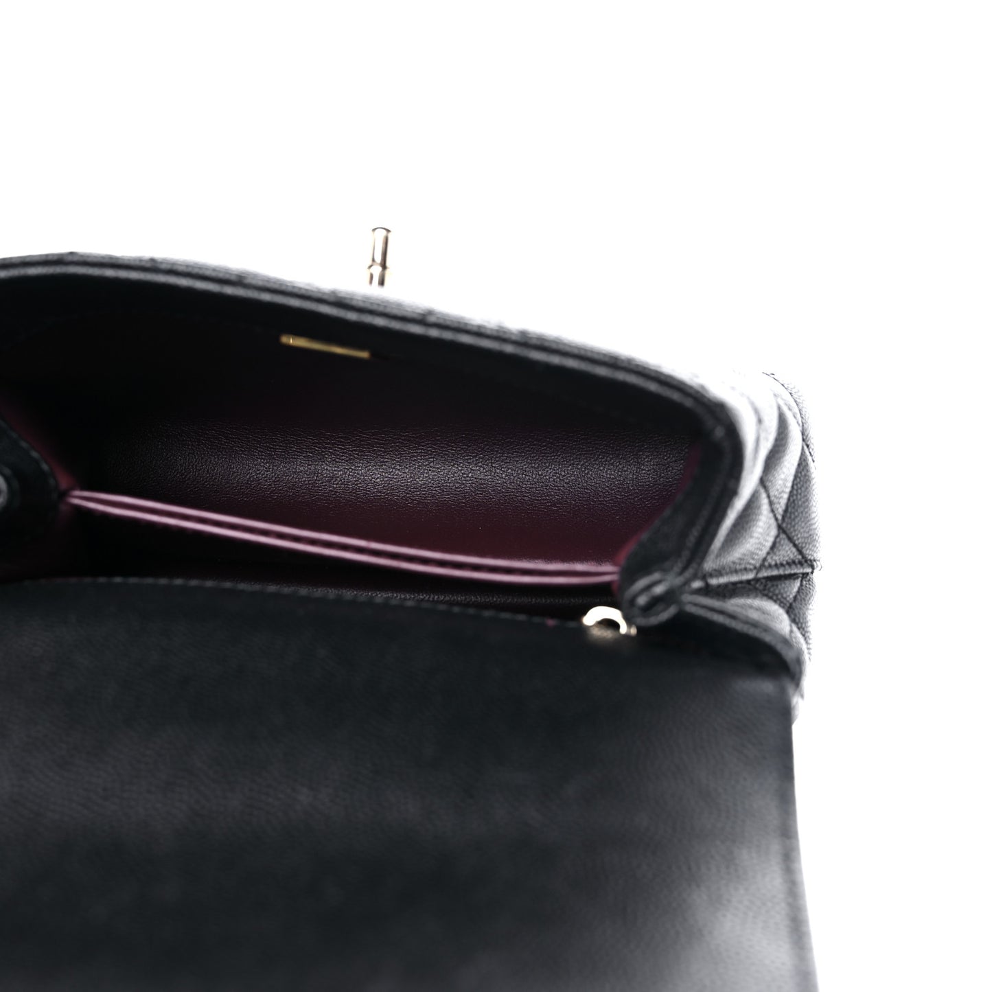 Caviar Quilted Extra Mini Coco Handle Flap Black