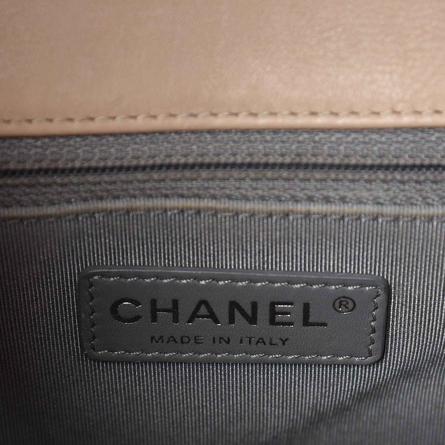 Chanel Calfskin Quilted Double Stitch New Medium Boy Flap Beige 6 of 10
