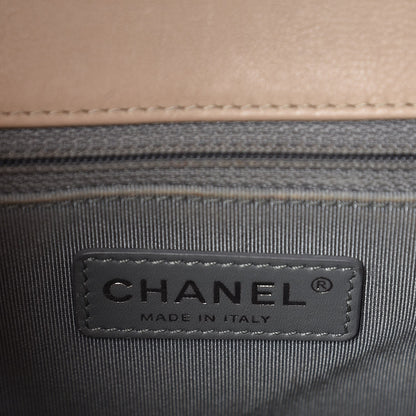 Chanel Calfskin Quilted Double Stitch New Medium Boy Flap Beige 6 of 10