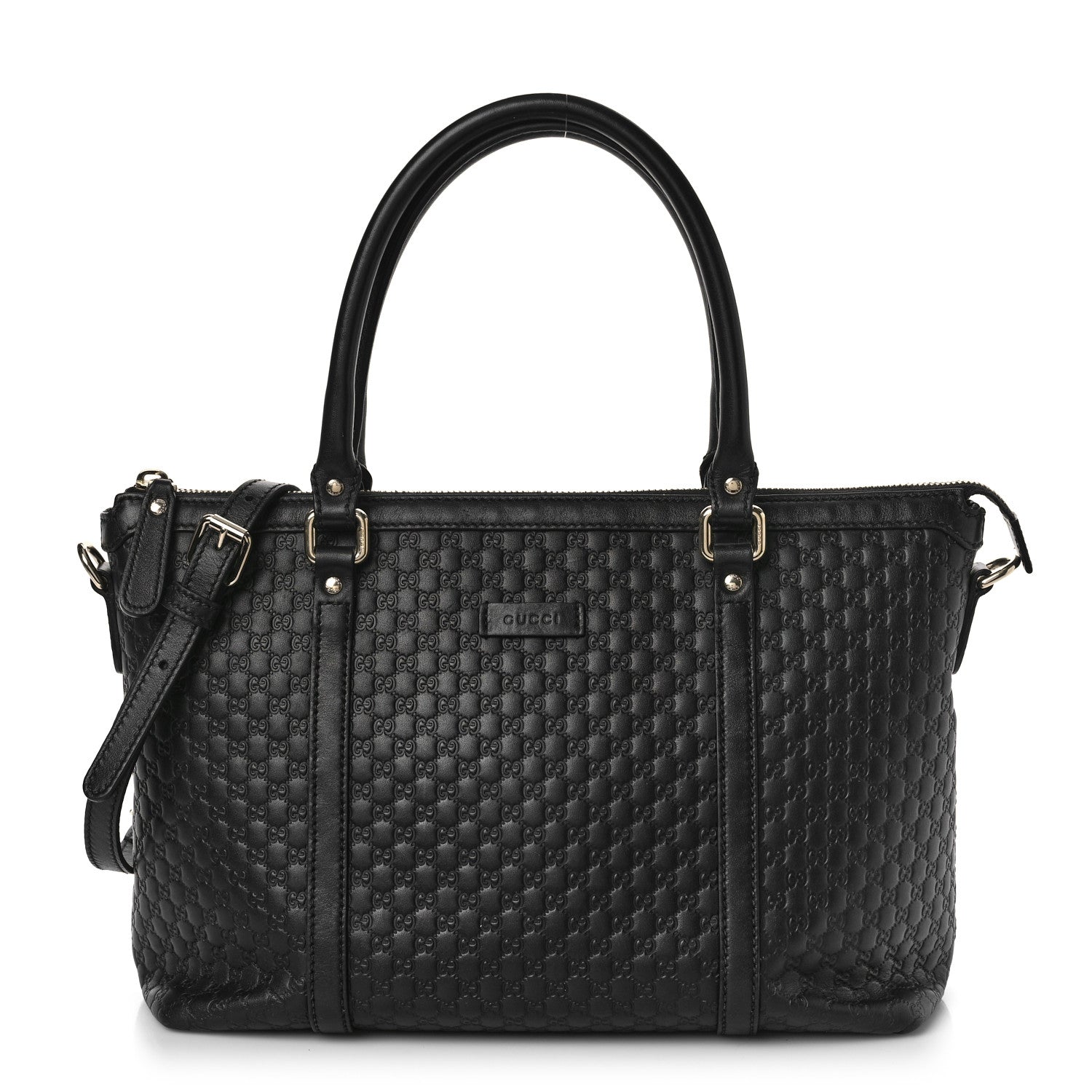 Gucci Soft Microguccissima Small Zippered Satchel Black 1 of 11