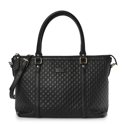 Gucci Soft Microguccissima Small Zippered Satchel Black 1 of 11