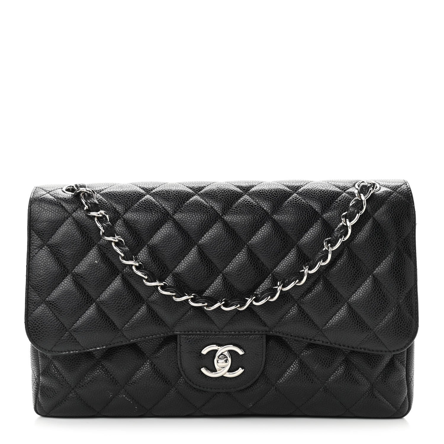 Chanel Caviar Quilted Jumbo Double Flap Black 1 of 18