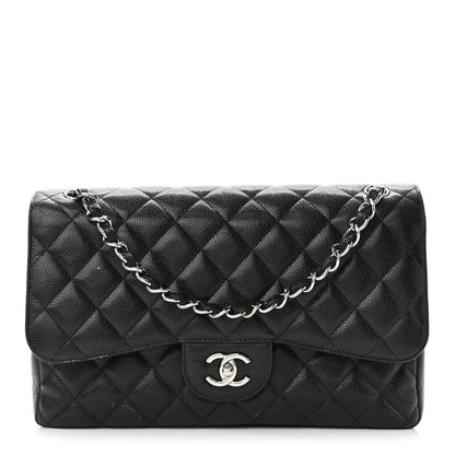 Chanel Caviar Quilted Jumbo Double Flap Black 1 of 18