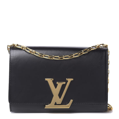 Louis Vuitton Calfskin Chain Louise MM Black 1 of 9