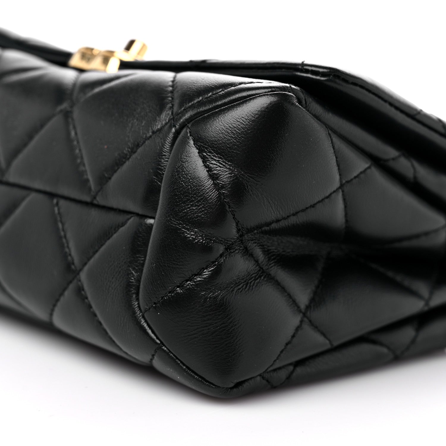 Chanel Lambskin Quilted Small Color Match Flap Black 9 of 13