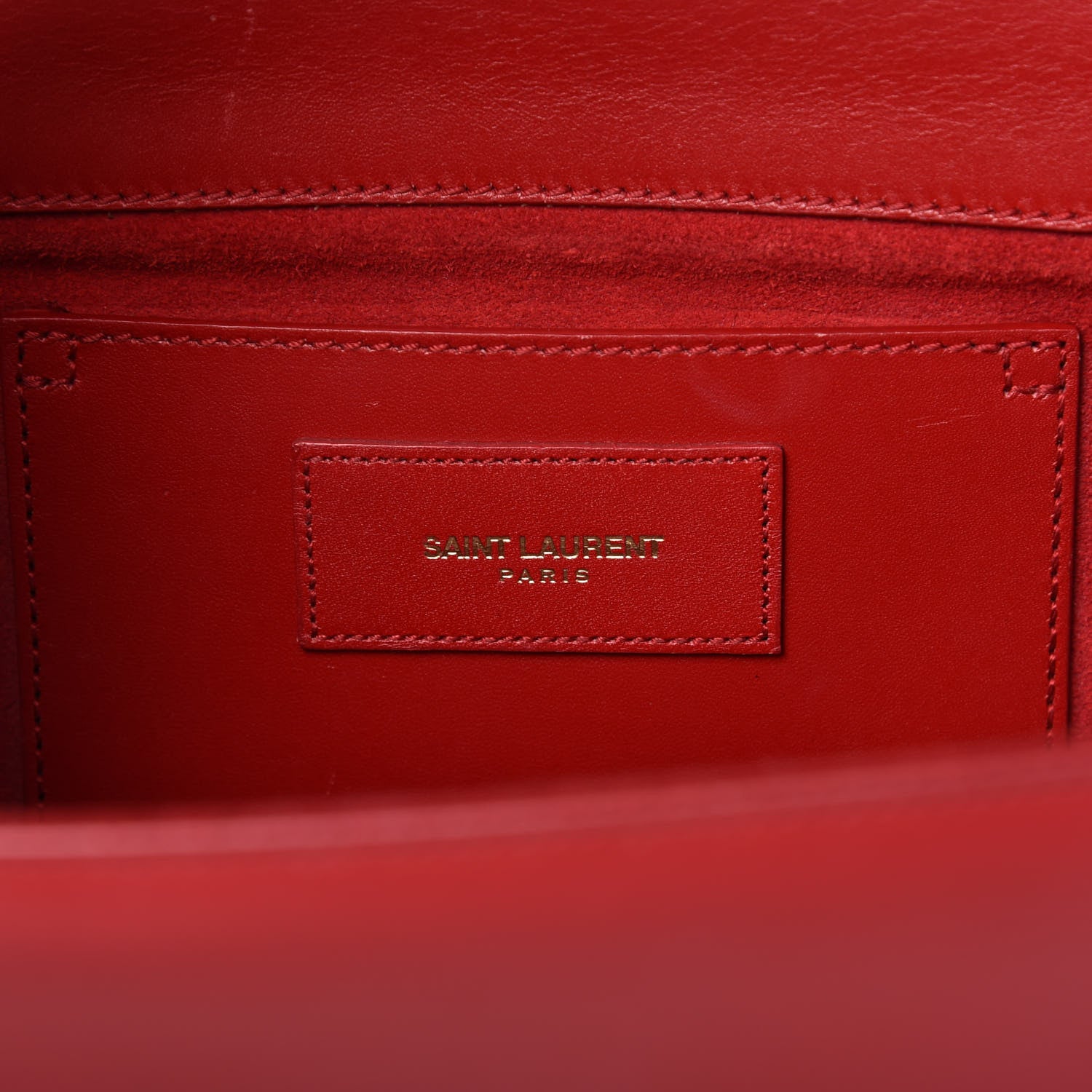 Saint Laurent Smooth Calfskin Medium Classic Monogram Kate Tassel Satchel Lipstick Red 8 of 10