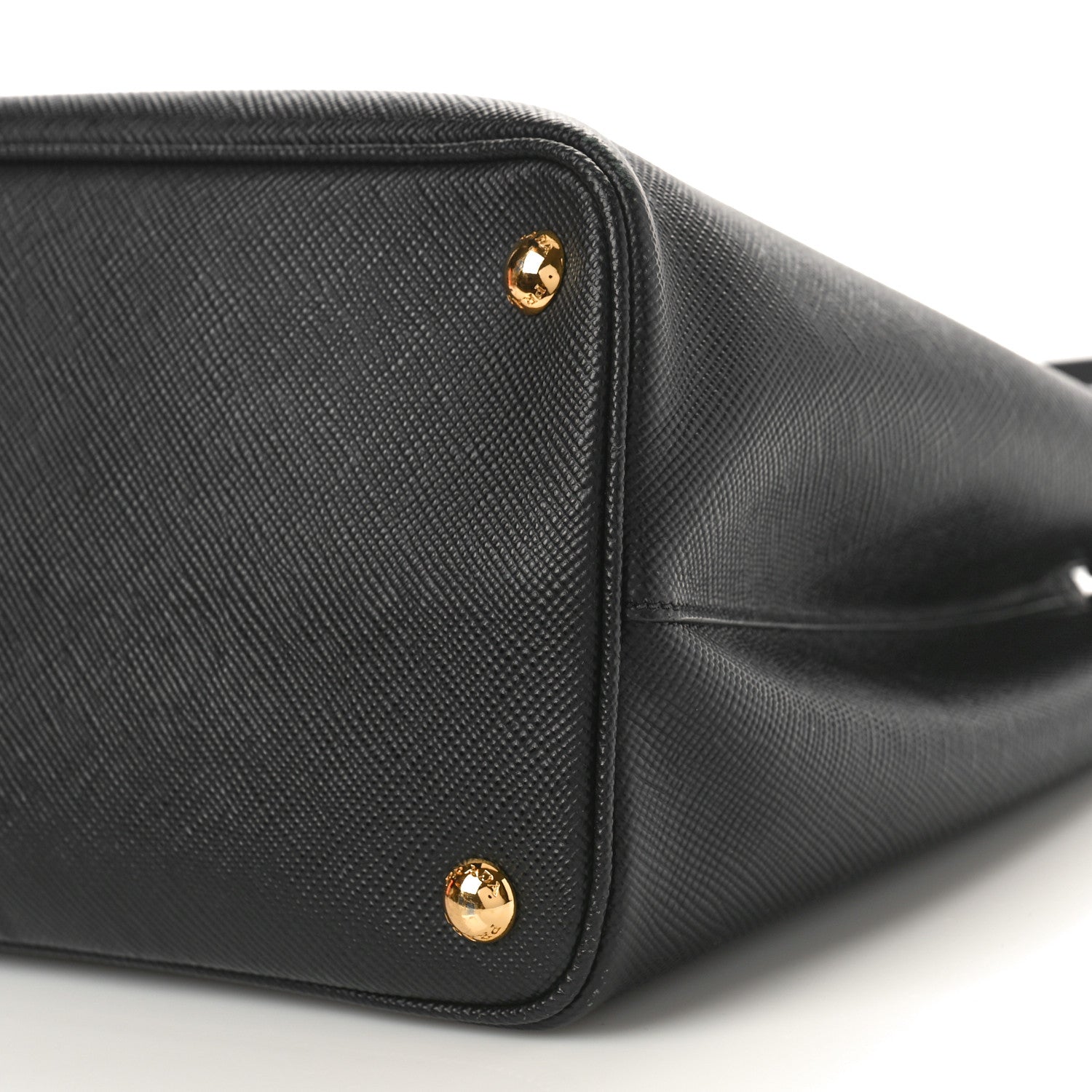 Prada Saffiano Cuir Medium Double Bag Black Fuoco 7 of 13