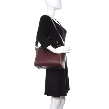 Givenchy Calfskin Small Bi-Color Topstitch Antigona Oxblood Black 2 of 10