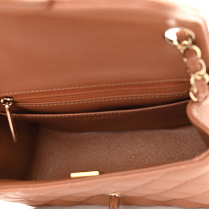 Chanel Lambskin Quilted Mini Square Flap Brown 5 of 11
