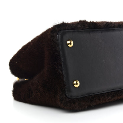 Louis Vuitton Mink Fur Capucines MM Dark Brown 7 of 9