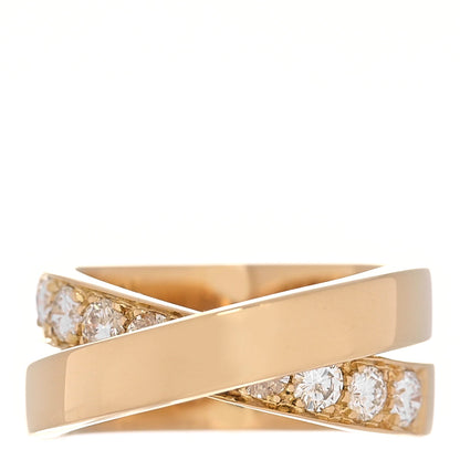 Cartier 18K Yellow Gold Diamond Paris Nouvelle Vague Ring 52 6 1 of 5