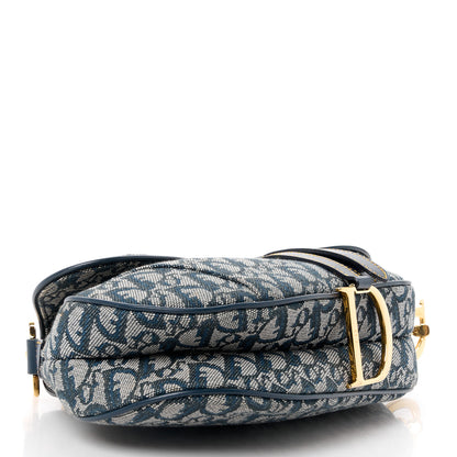 Christian Dior Monogram Saddle Bag Blue 4 of 11