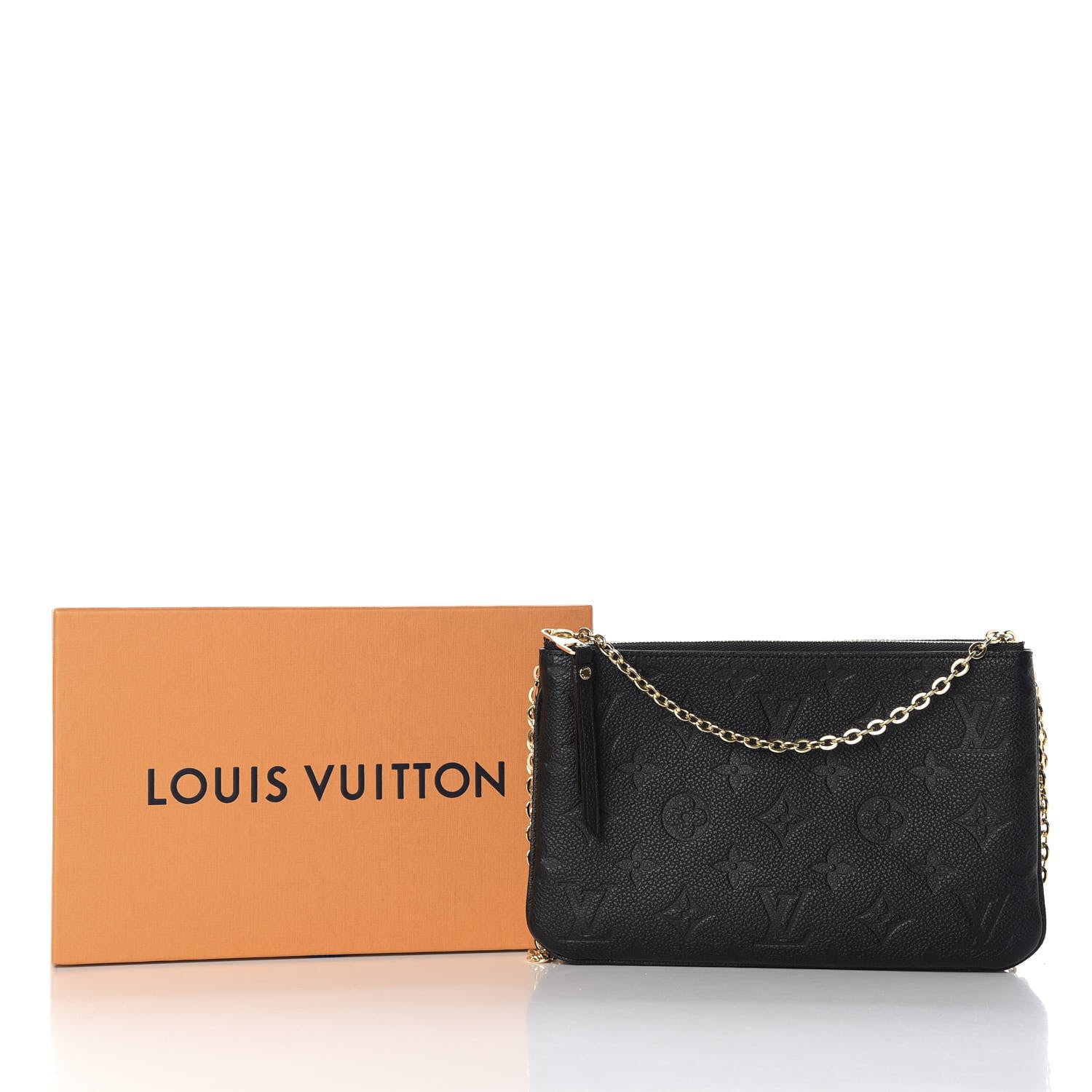 Louis Vuitton Empreinte Double Zip Pochette Black 9 of 9