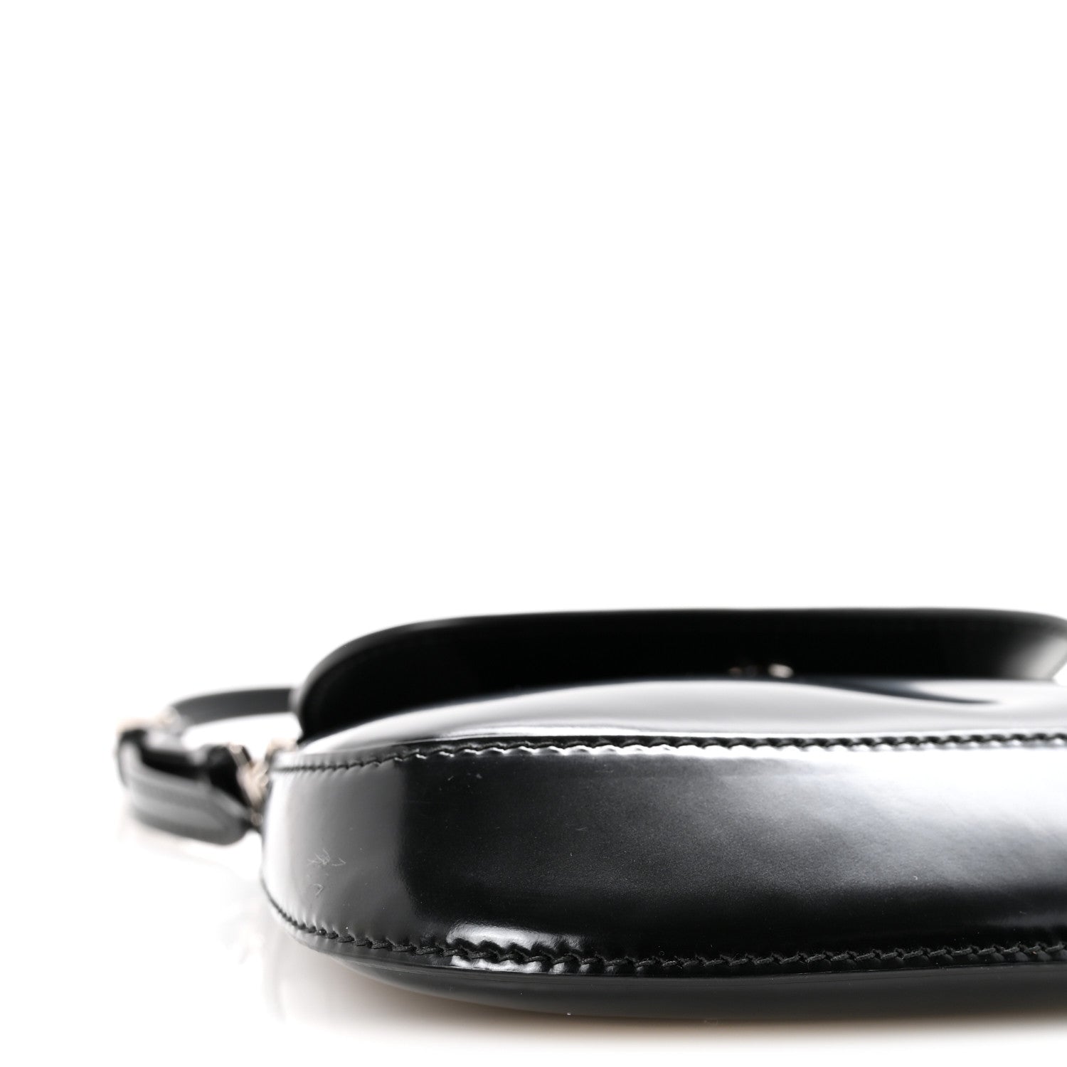 Prada Spazzolato Mini Cleo Flap Adjustable Strap Shoulder Bag Black 8 of 9