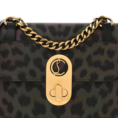 Christian Louboutin Nylon Reflex Calfskin Leopard Elisa Baguette Multicolor Black 8 of 10
