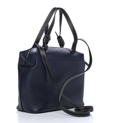 Celine Lambskin Small Soft Cube Satchel Navy 2 of 4