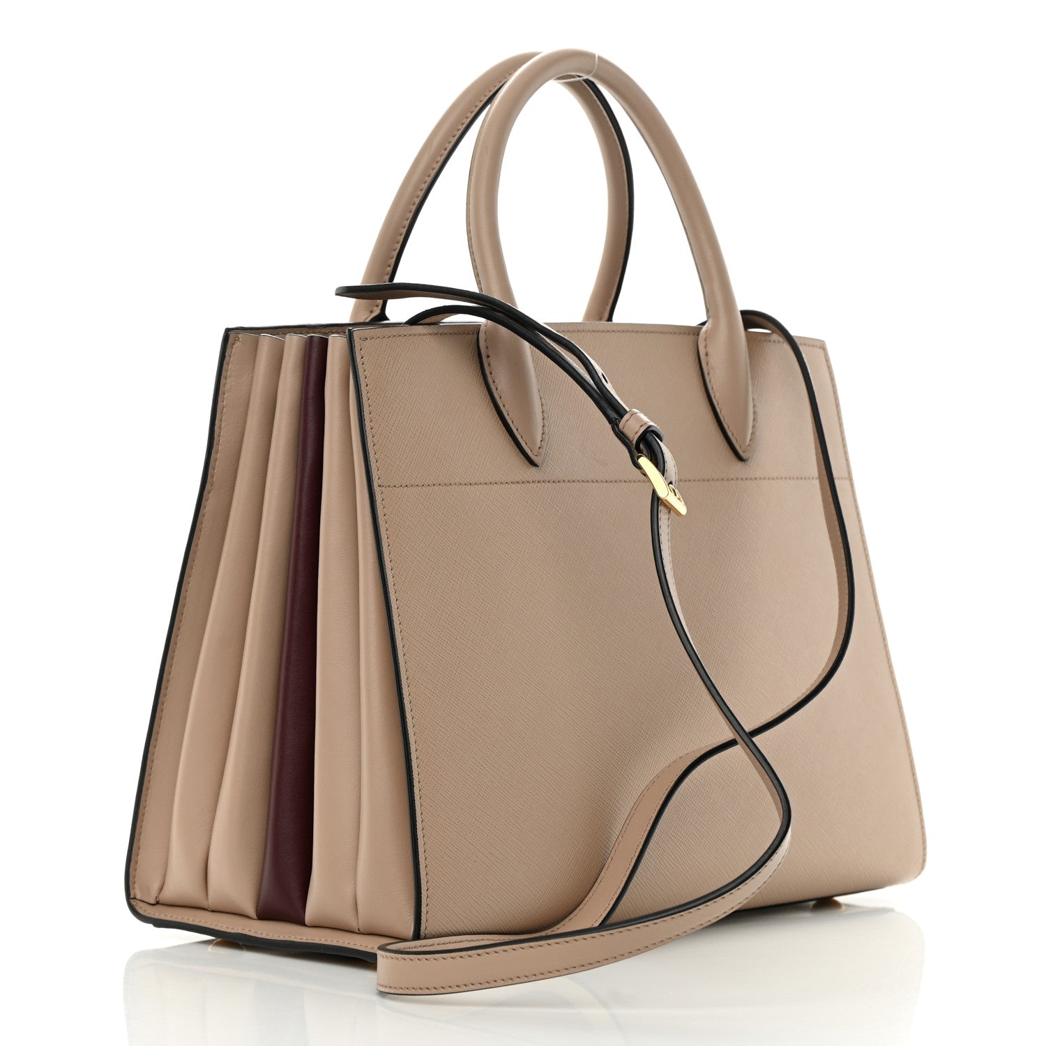 Prada Saffiano City Calfskin Medium Bibliothèque Top Handle Cammeo 3 of 15