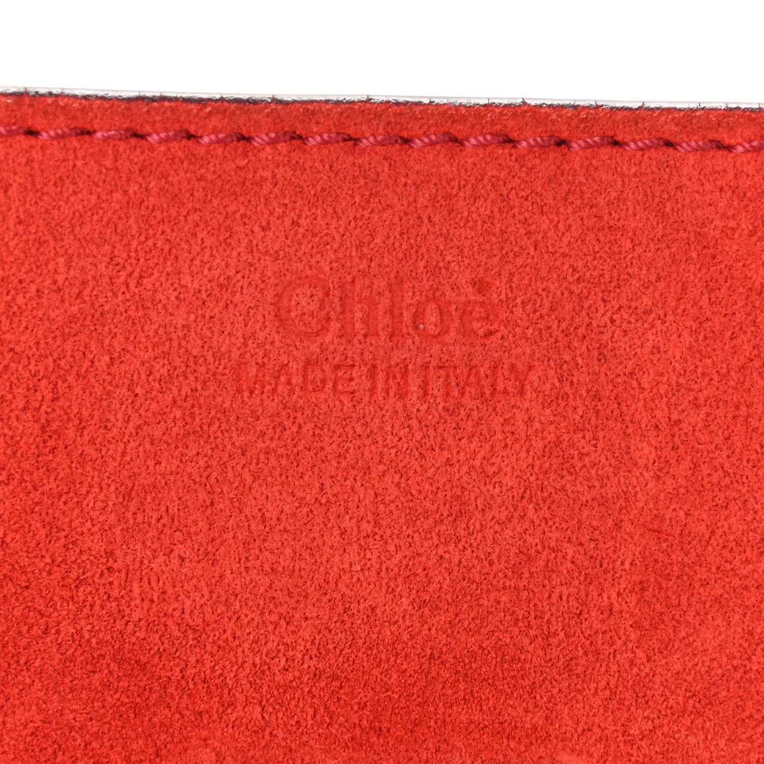 Chloe Lambskin Suede Calfskin Mini Drew Shoulder Bag Red 6 of 11