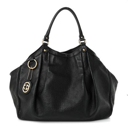 Gucci Guccissima Large Sukey Tote Black 1 of 11