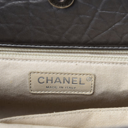 Chanel Metallic Aged Calfskin Quilted Reissue 2.55 Tote Dark Grey 13 of 15