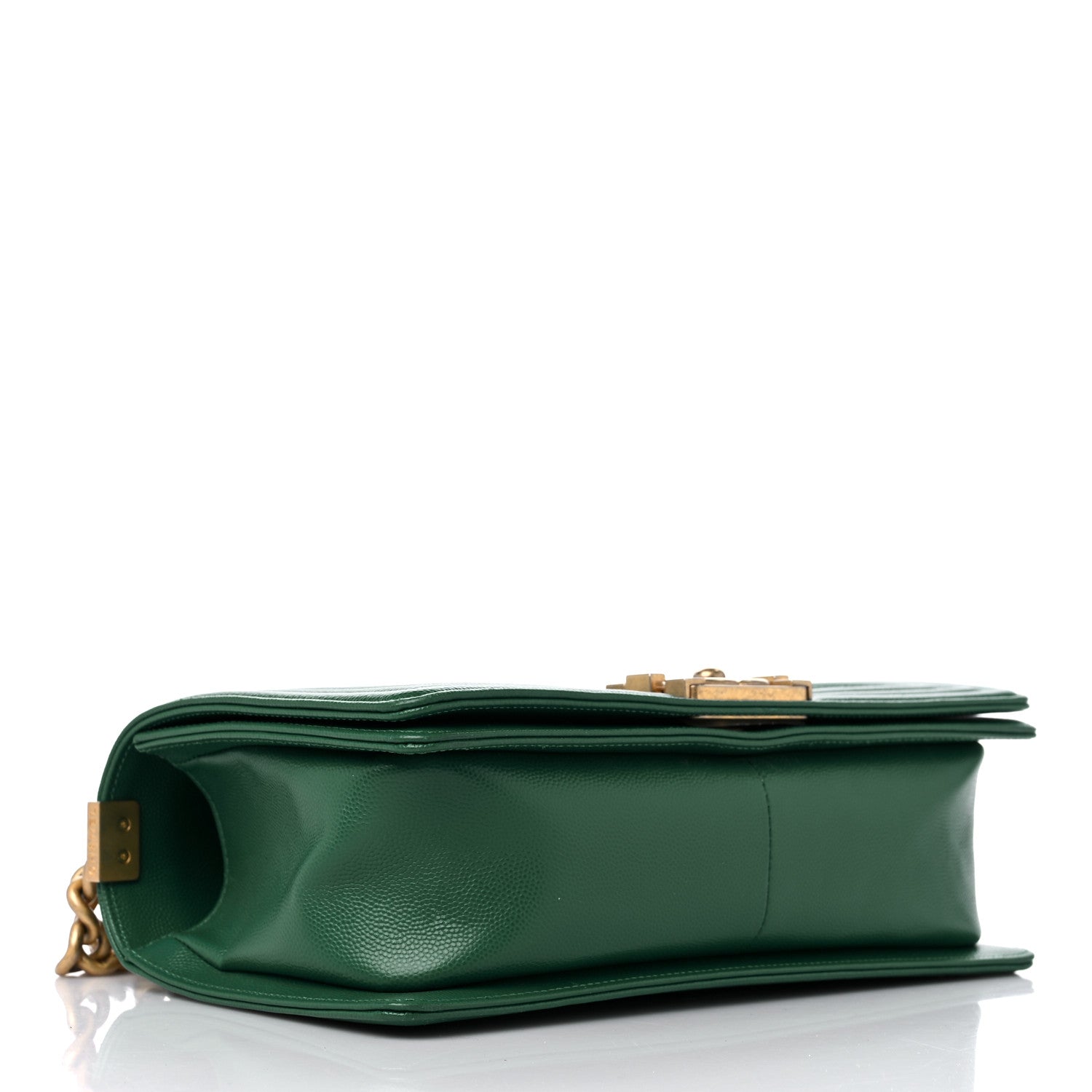 Chanel Caviar Quilted Medium Boy Flap Green 4 of 12