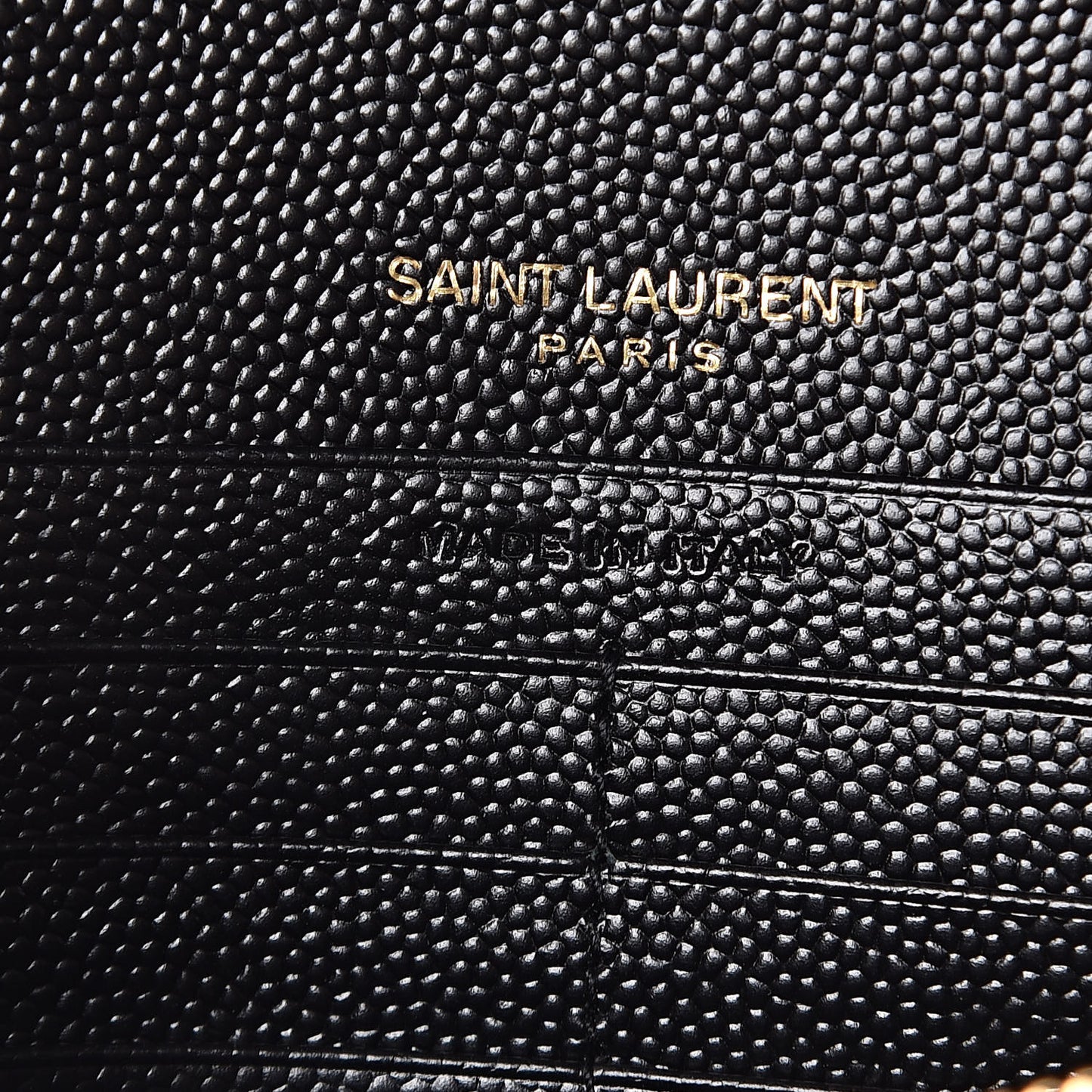 Grain De Poudre Matelasse Chevron Monogram Chain Wallet Black
