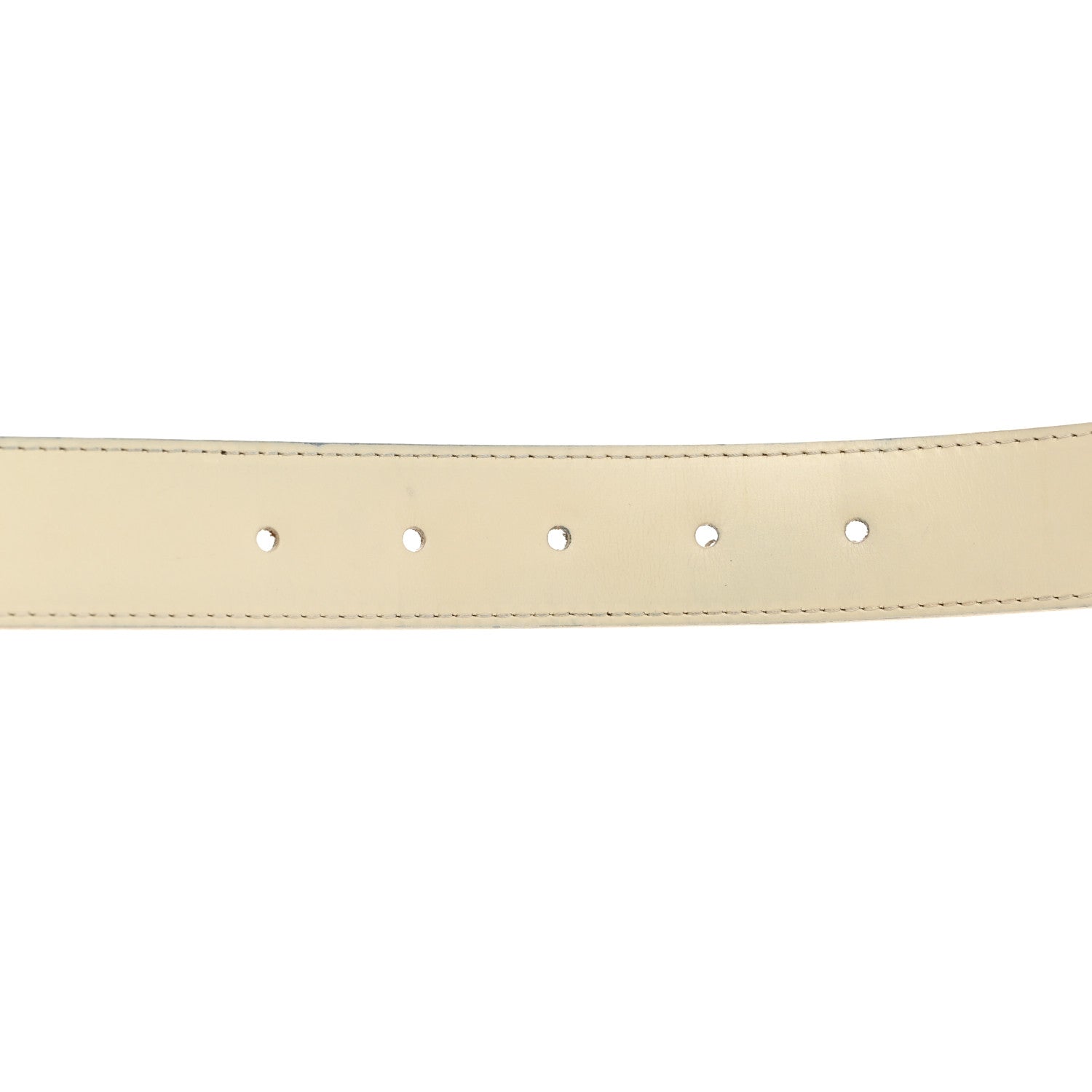 Louis Vuitton Damier Azur LV Paris Buckle Belt 80 32 Gold 4 of 5