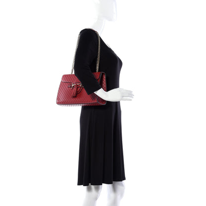 Gucci Microguccissima Medium Emily Chain Shoulder Bag Red 2 of 9