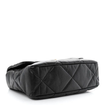 Chanel Goatskin Quilted Large Chanel 19 Flap Black 4 of 11