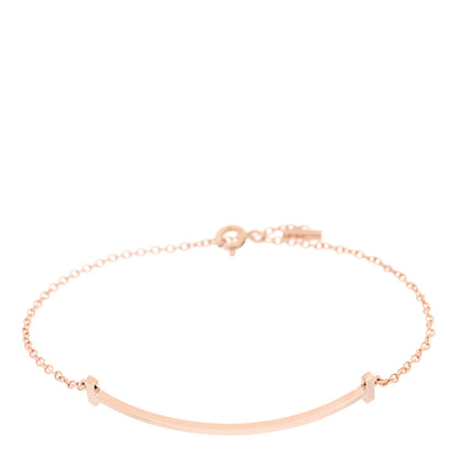 Tiffany 18K Rose Gold T Smile Bracelet 1 of 4