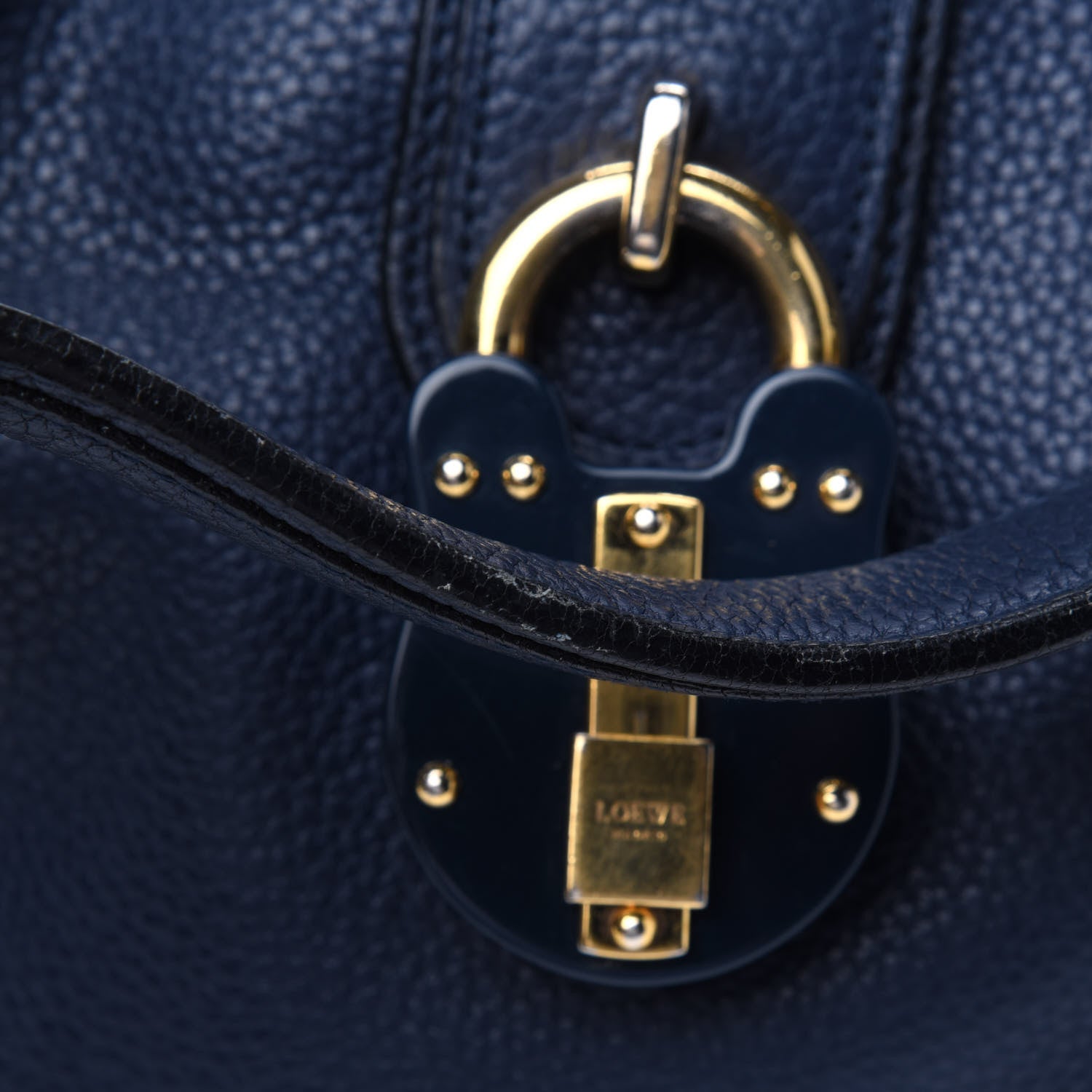 Loewe Calfskin Calle Hobo Navy 13 of 16