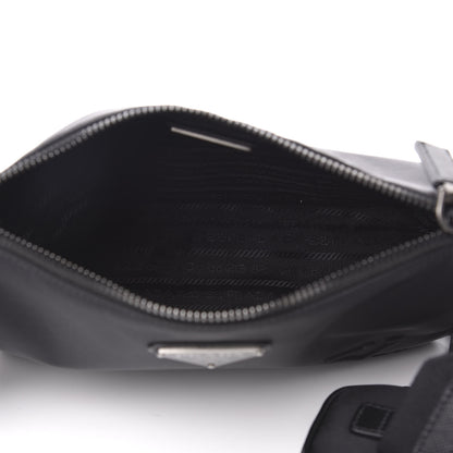 Prada Re-Nylon Saffiano Pocket Zippered Shoulder Bag Black 5 of 10