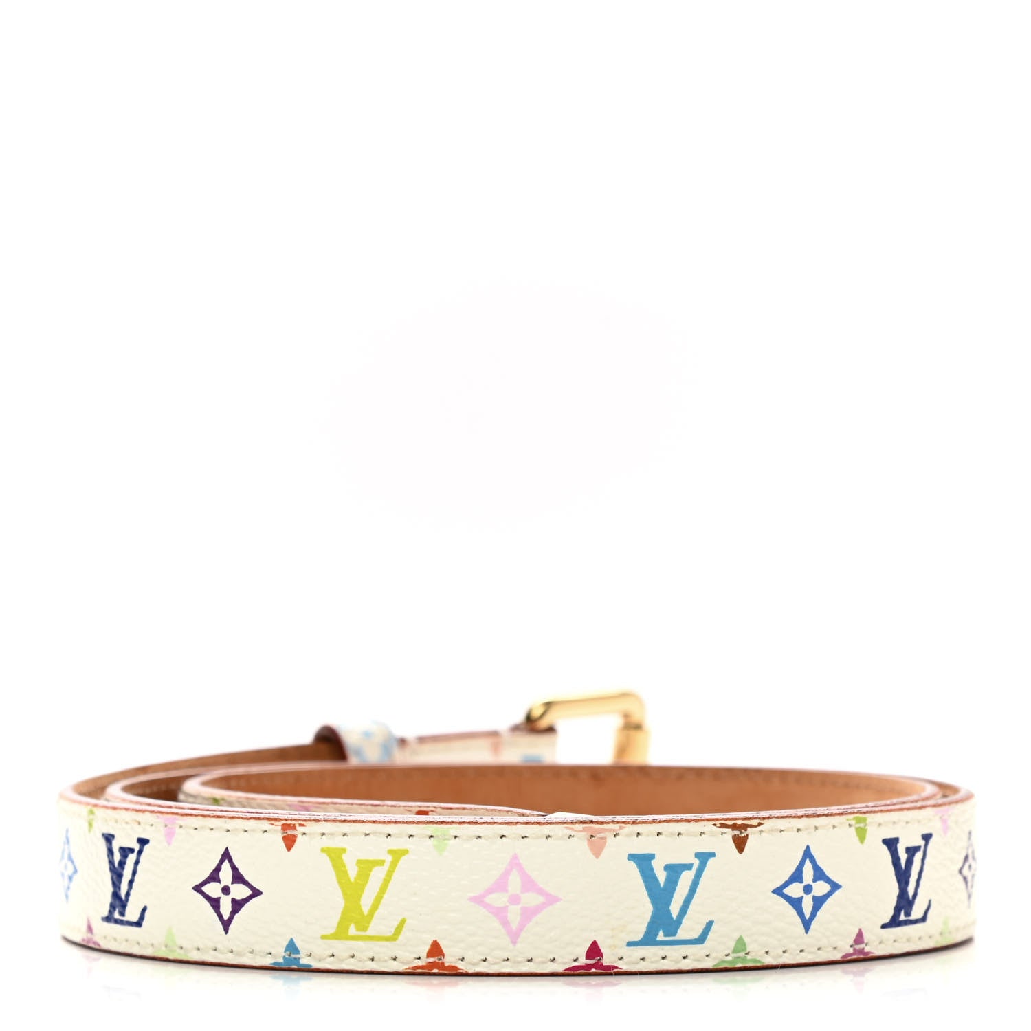 Louis Vuitton Monogram Multicolor Belt 80 32 White 2 of 7