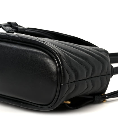 Gucci Calfskin Matelasse GG Marmont Flap Backpack Black 11 of 11