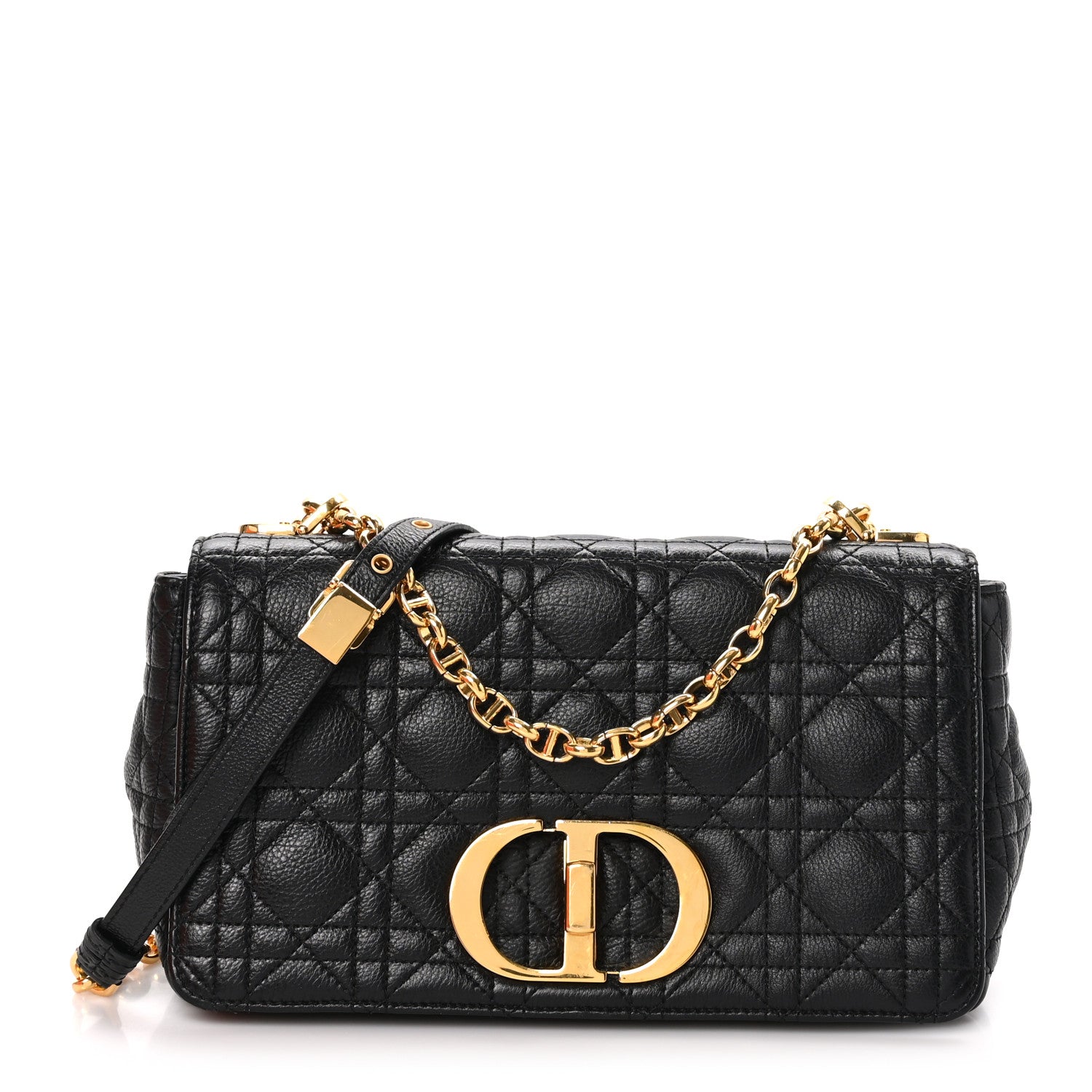 Christian Dior Calfskin Cannage Medium Caro Bag Black 1 of 11