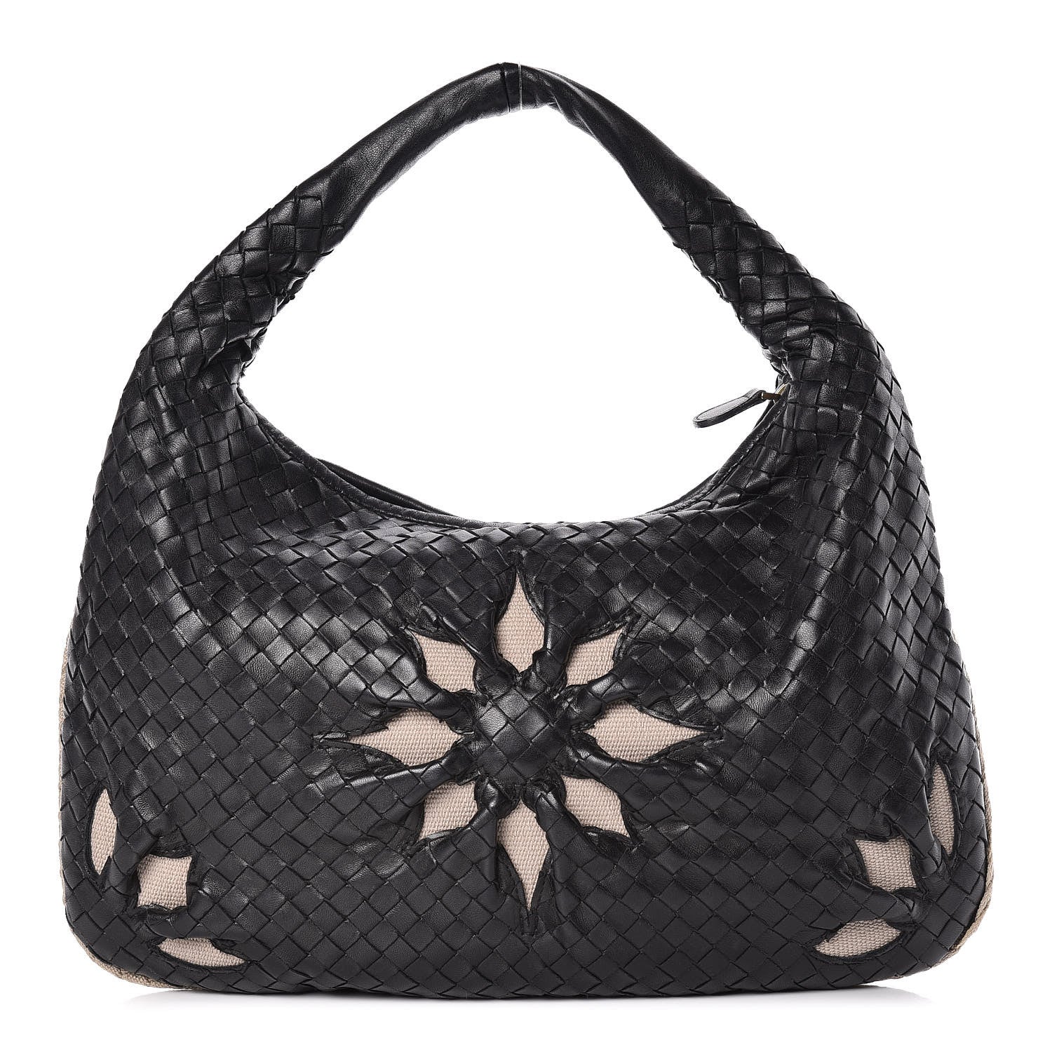 Bottega Veneta Nappa Intrecciato Flower Medium Veneta Hobo Black 1 of 15