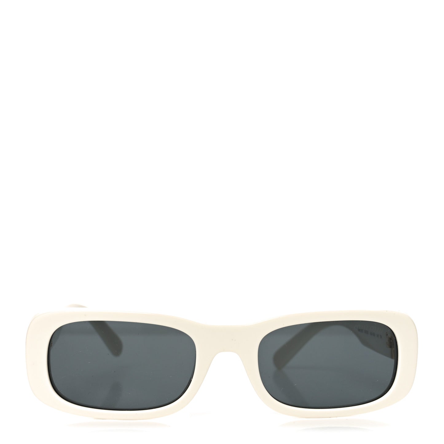 Acetate Rectangle Sunglasses SMU 08Z White