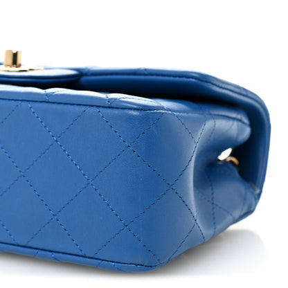 Chanel Lambskin Quilted Mini Rectangular Flap Blue 10 of 10