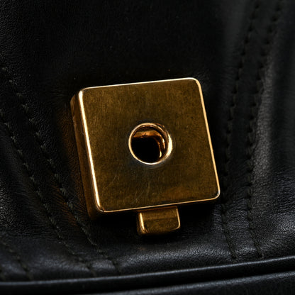 Gucci Calfskin Matelasse Small GG Marmont Shoulder Bag Black 12 of 13
