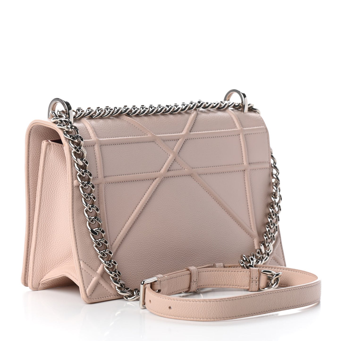 Grained Calfskin Medium Diorama Flap Bag Rose Poudre