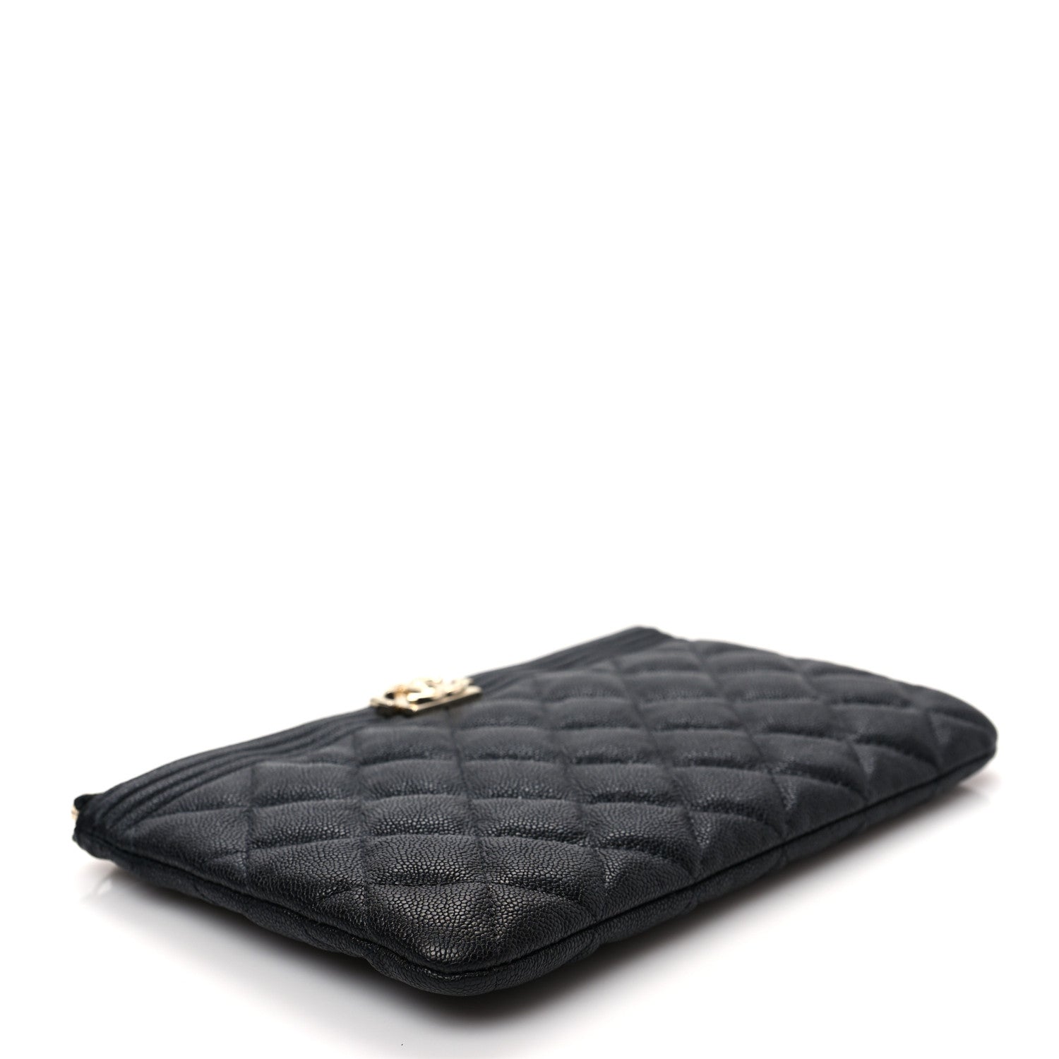 Chanel Caviar Quilted Small Boy Cosmetic Case Black 4 of 6